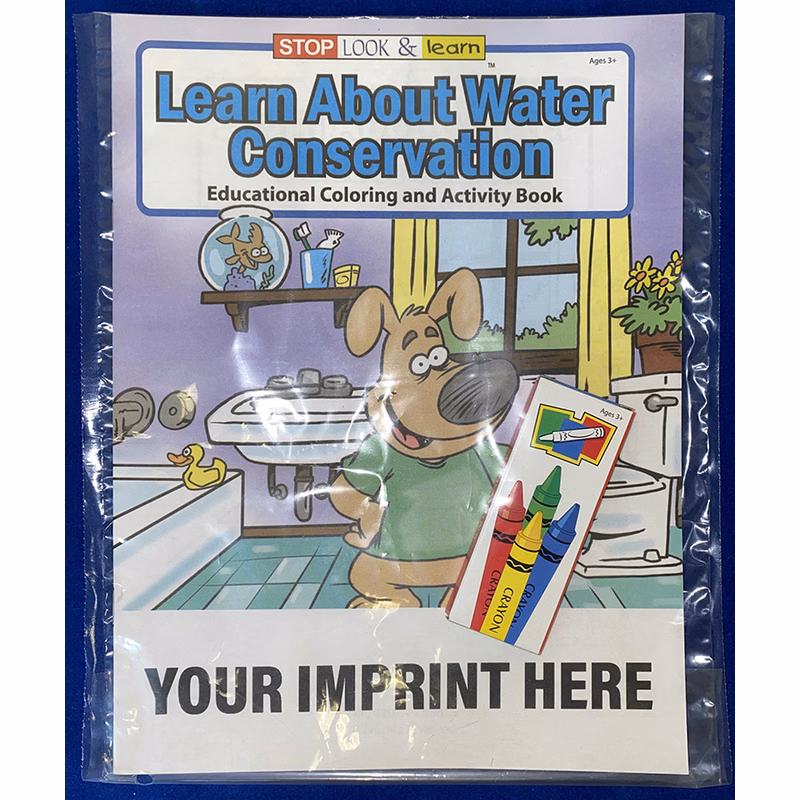 COLORING SET - Learn About Water Conservation Coloring Book Fun Pack
