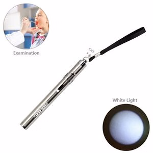 Stainless Steel LED Flashlight Pen Shaped Design With Metal Clip