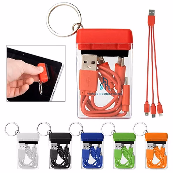 4-In-1 Charging Cable With Screen Cleaner