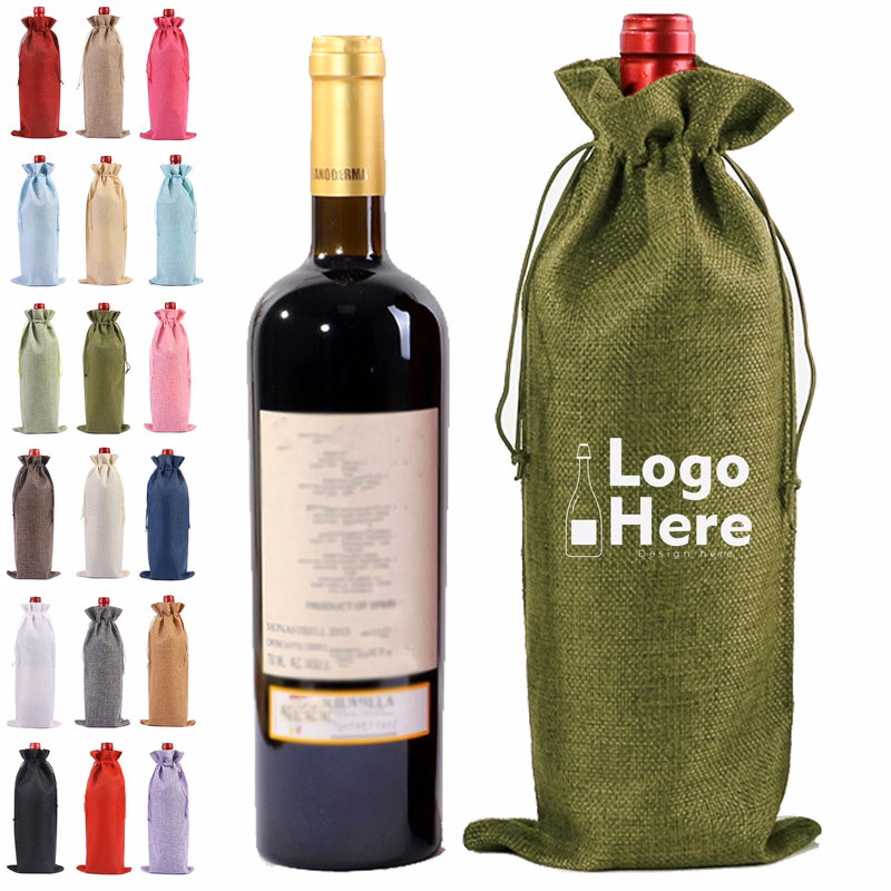Multi-Color Rustic Wine Bottle Bag