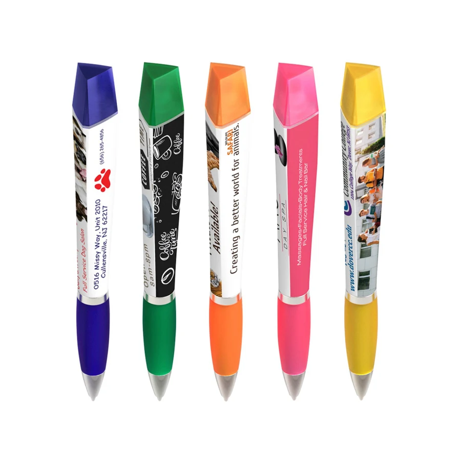 Union Printed - 3 Sided Twist Performance Pen w/ Highlighter 1