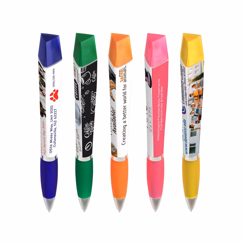 Union Printed - 3 Sided Twist Performance Pen w/ Highlighter