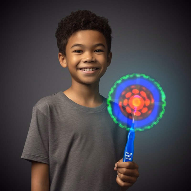 Light Up Blue Windmill Wand