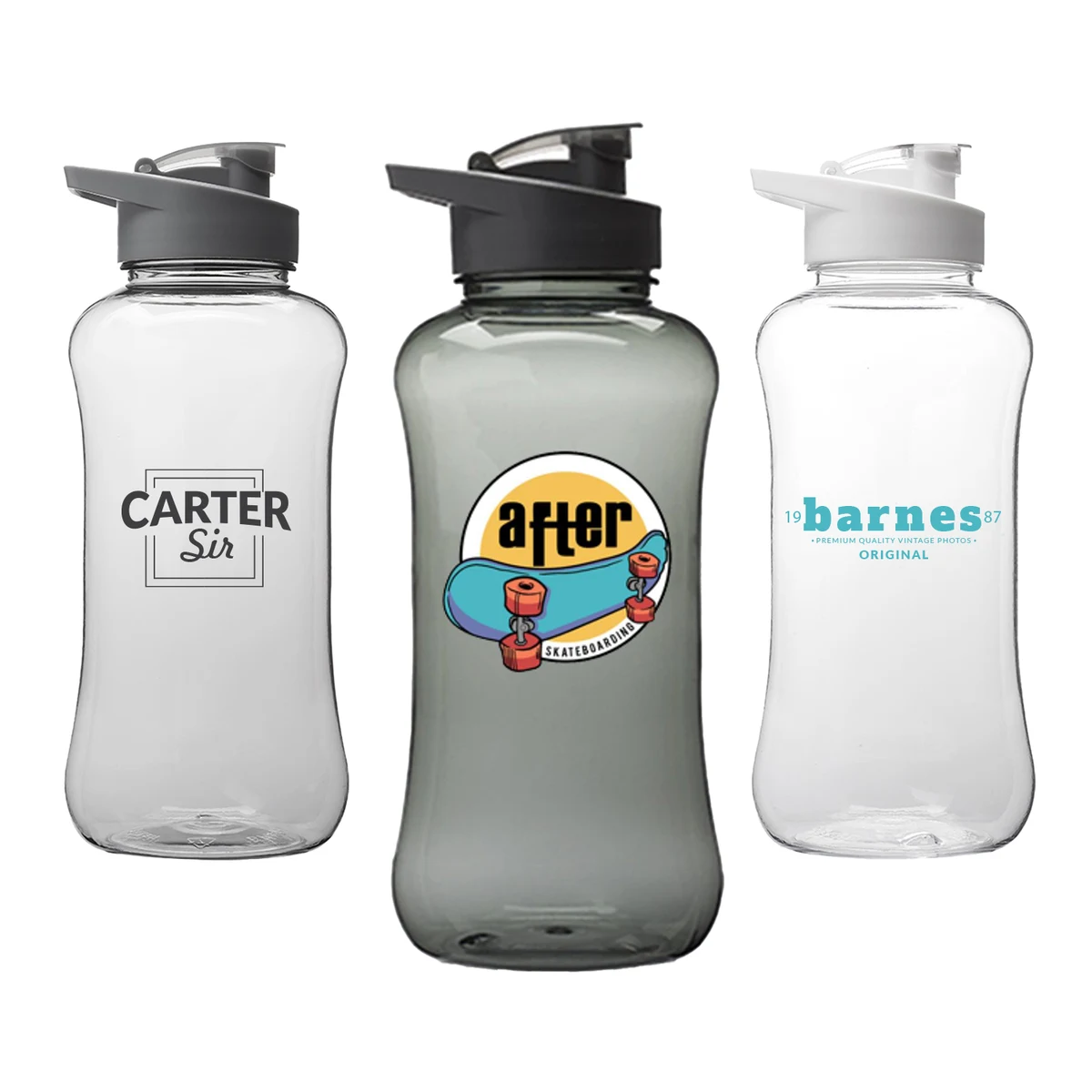 60 oz Athlete Plastic Sports Bottle w/ Flip top Lid & Handle 1
