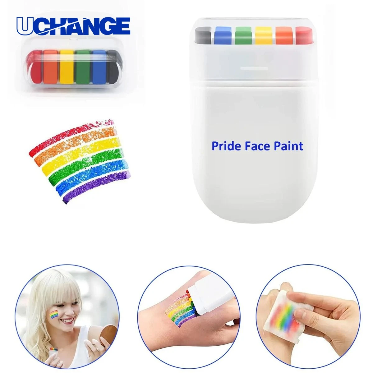 6-Color Face Rainbow Paint Pens for Events & Fan Activities 1