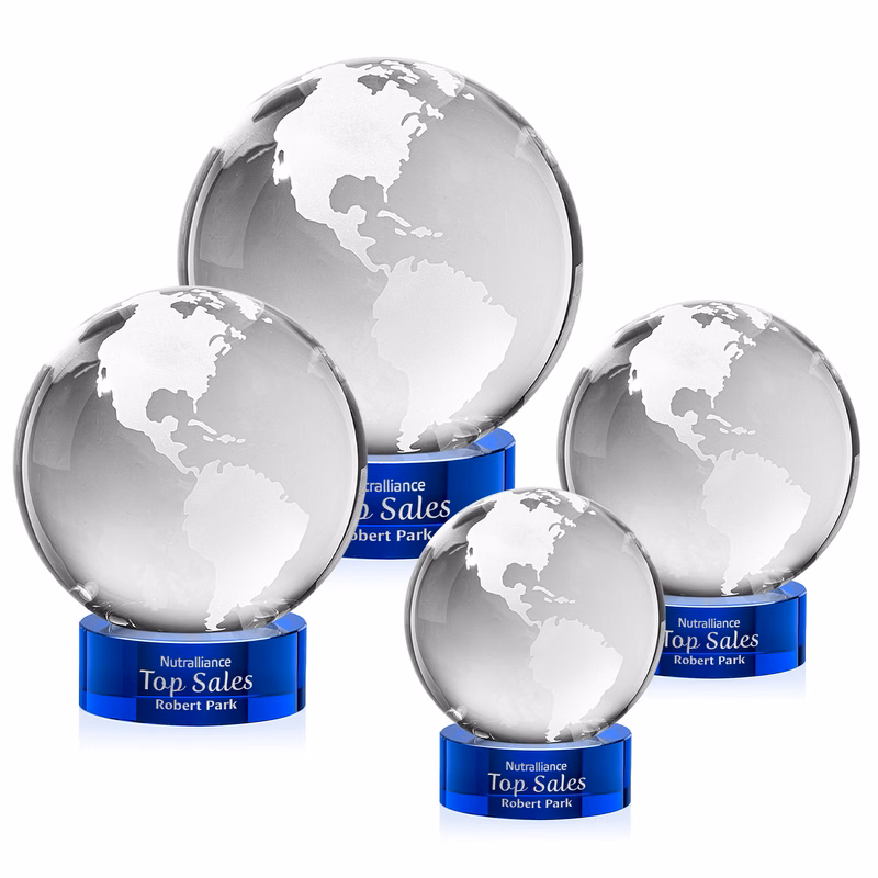 Globe Award on Stanrich Base - Blue