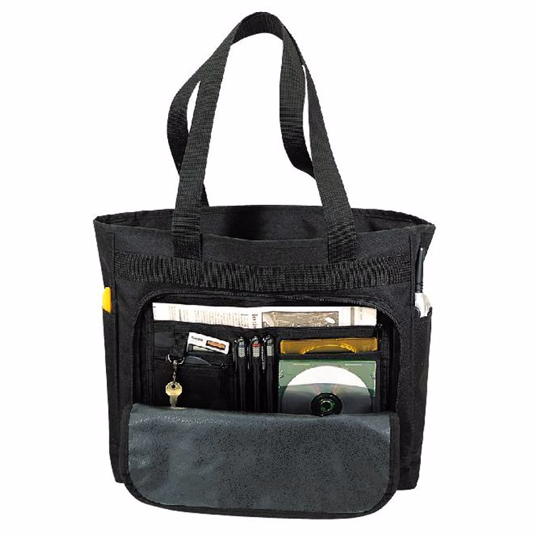 Poly Zippered Tote Bag with Organizer