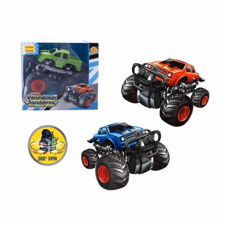 Friction Stunt Cars - Red Blue Green 5.3"