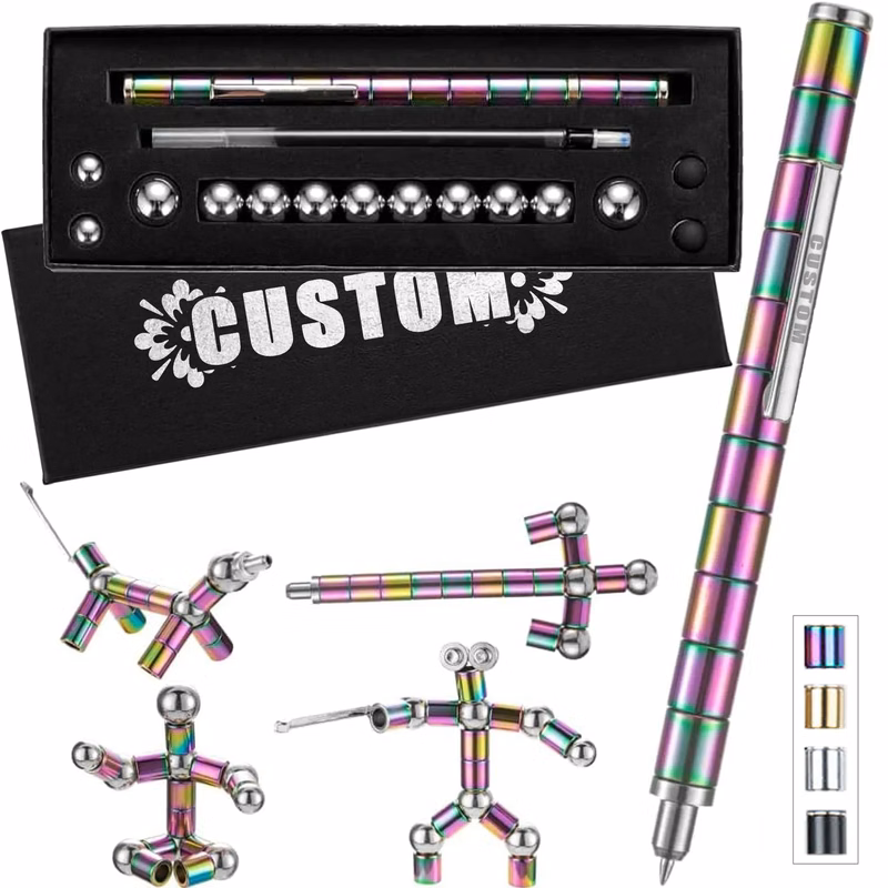Multi-Function Magnetic Decompression Metal Ballpoint Pen
