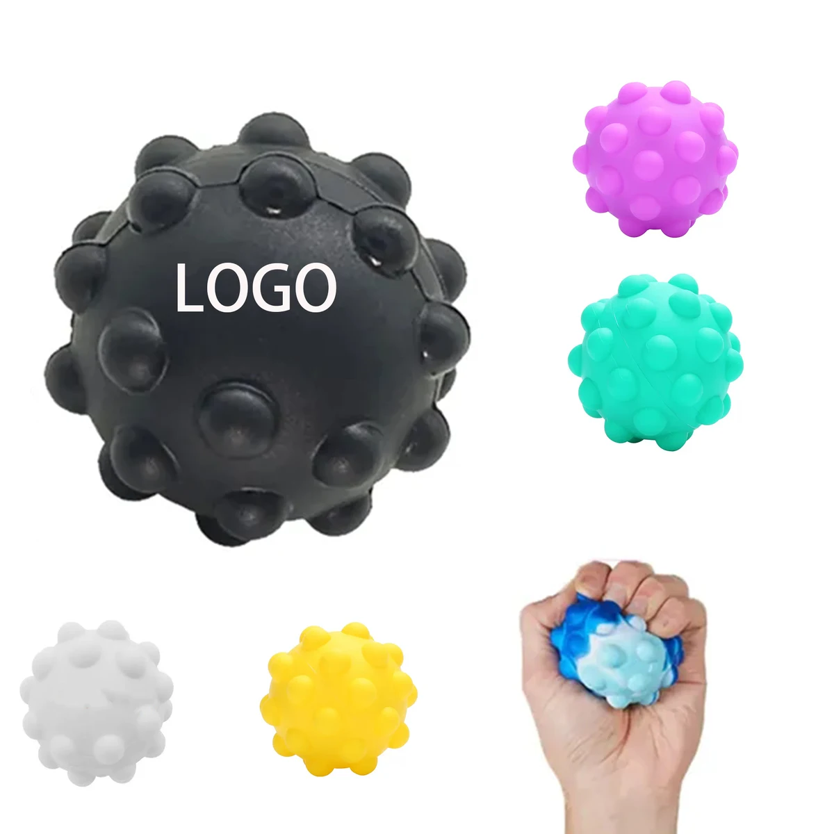 Silicone Four-Color Light Ball MOQ 10pcs 1