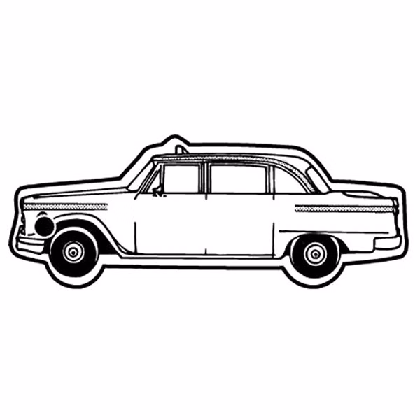 Taxi Car 3 Key Tag - Spot Color