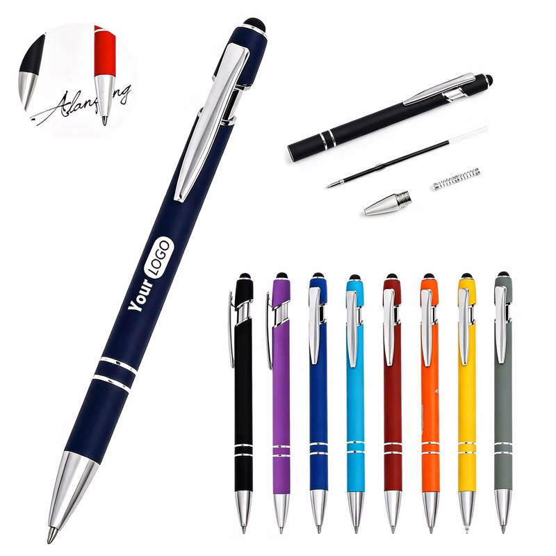 Aluminum Click Stylus Ballpoint Pen