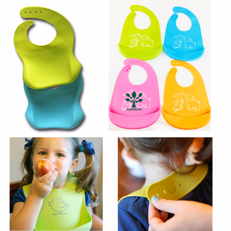Waterproof Silicone Bib Easily Wipes Clean