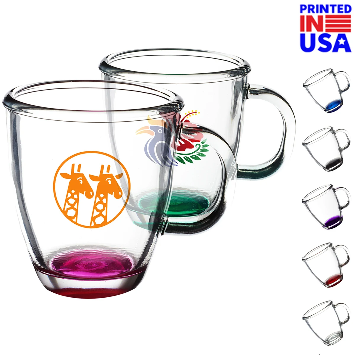 11.75 oz. Tapered Glass Coffee Mugs w/ Custom Imprint 1