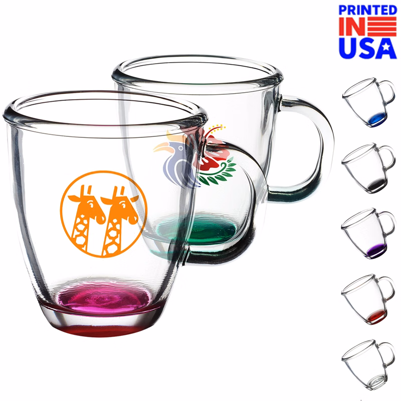 11.75 oz. Tapered Glass Coffee Mugs w/ Custom Imprint