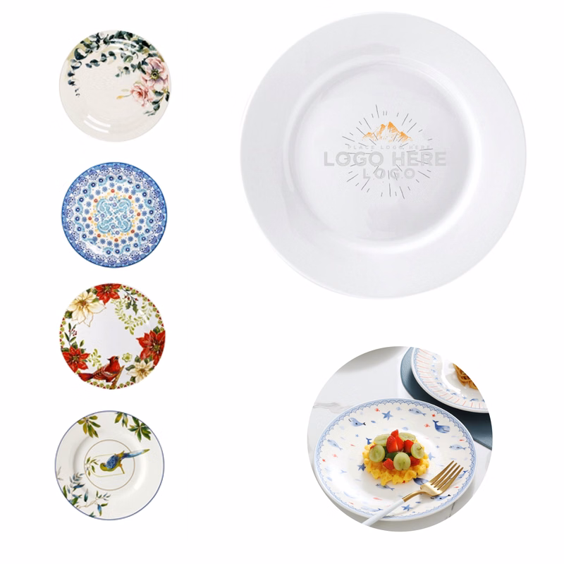 MOQ 50 Classic Round 12 Inch Ceramic Plate For Dining And Events