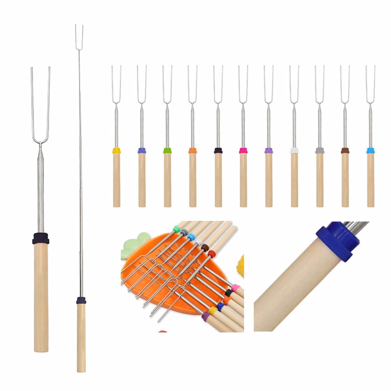 Telescopic BBQ Fork 31 Inch for Outdoor Cooking