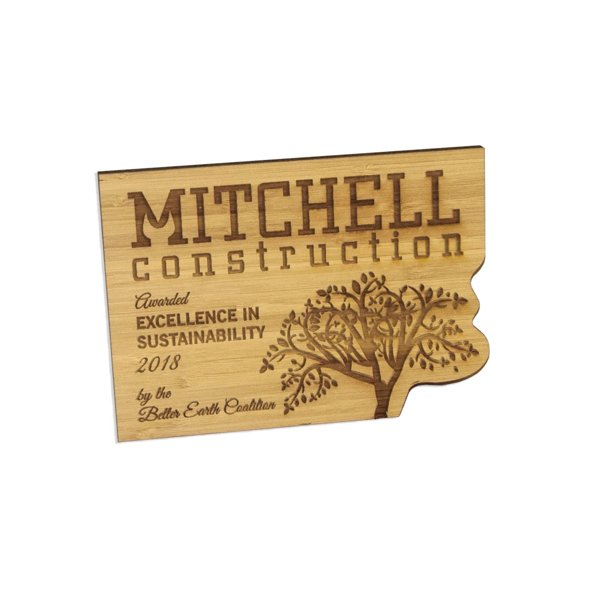 Laser Etched Bamboo Wall Plaques 1