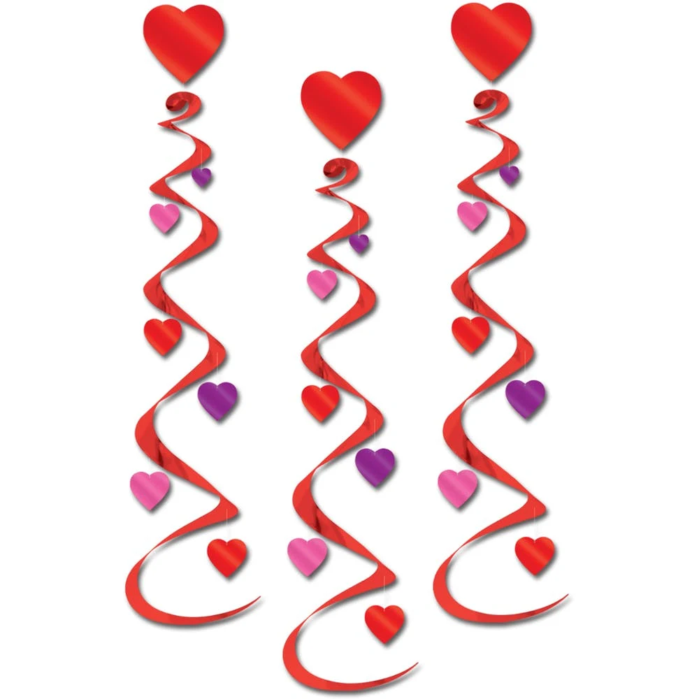 Heart Whirls - Red 30" 1