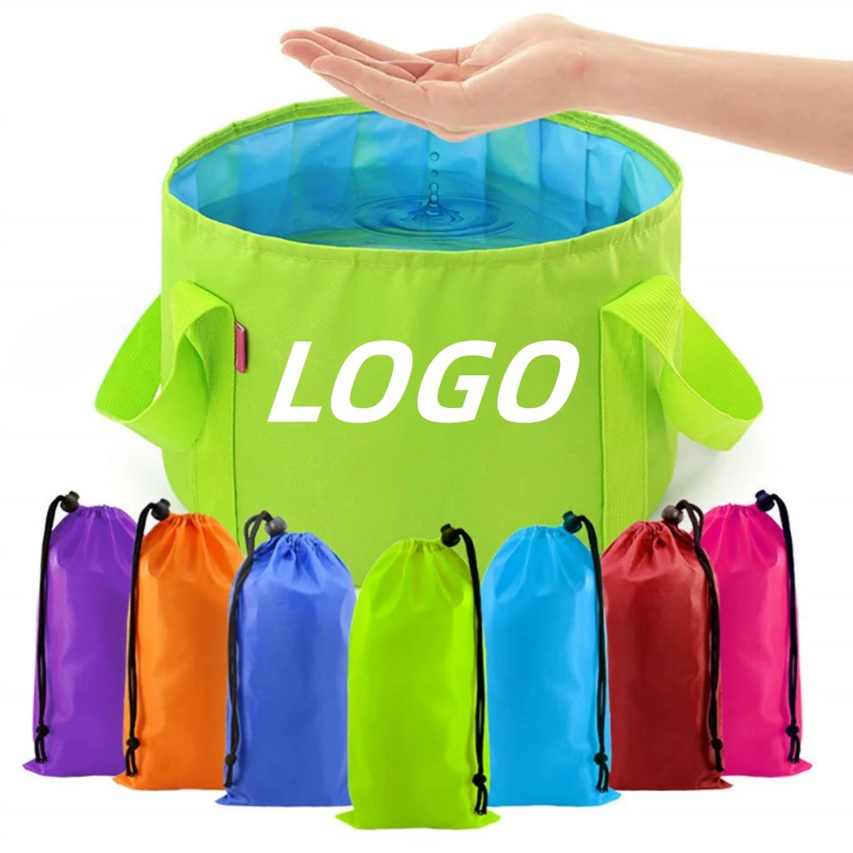 Portable Travel Outdoor Wash Basin Folding Bucket 1