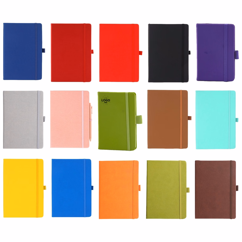 A5 PU Leather Hardcover Thick Lined Journal Ruled Notebook