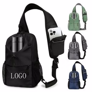 Sling Chest Bag Crossbody Pack With Bottle Phone Pocket