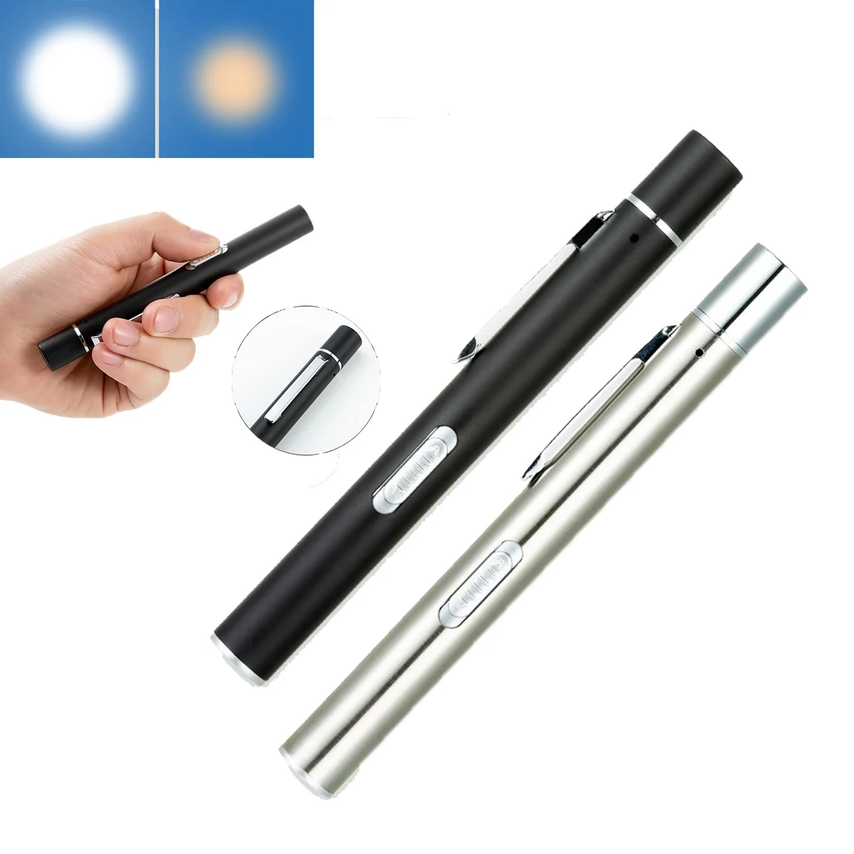USB Rechargeable Medical Flashlight With Pen Clip 1