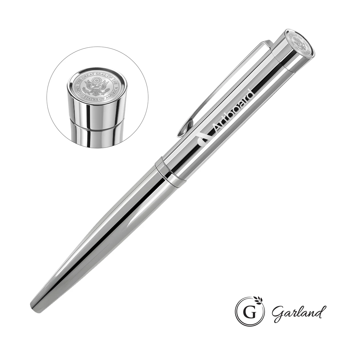 Garland® Executive Signature Cust Emblem Rollerball Chrome 1