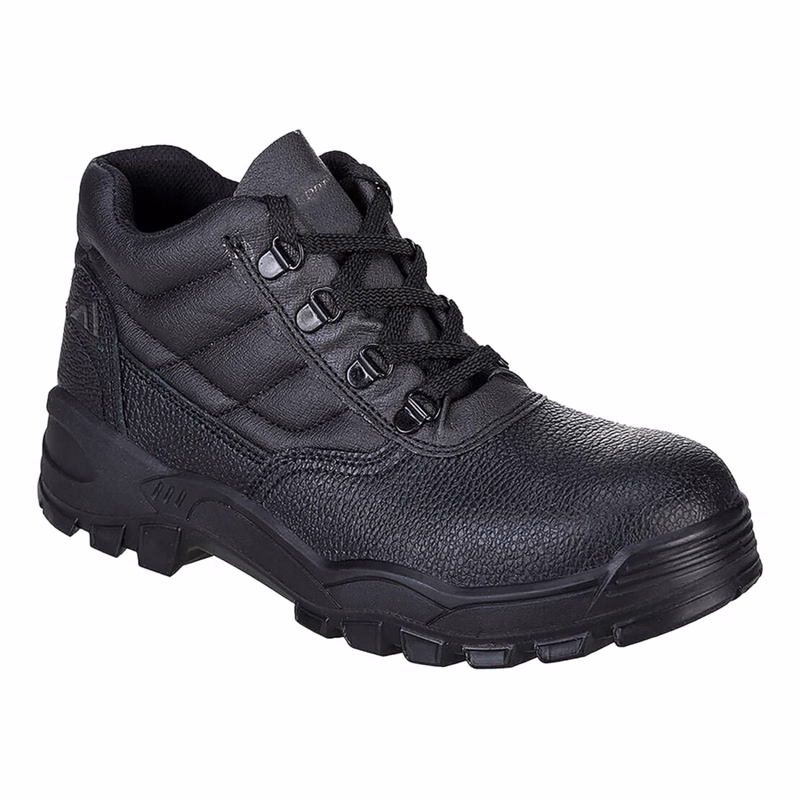 PORTWEST® Anti Static Steel Split Leather Mid Boot S1P SR w/ Protective Steel Toecap
