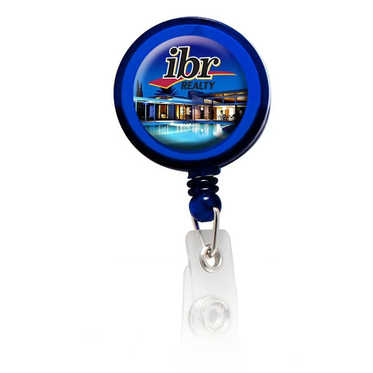 Domed Retractable Badge Holder (Round w/ Slip on Clip) 1