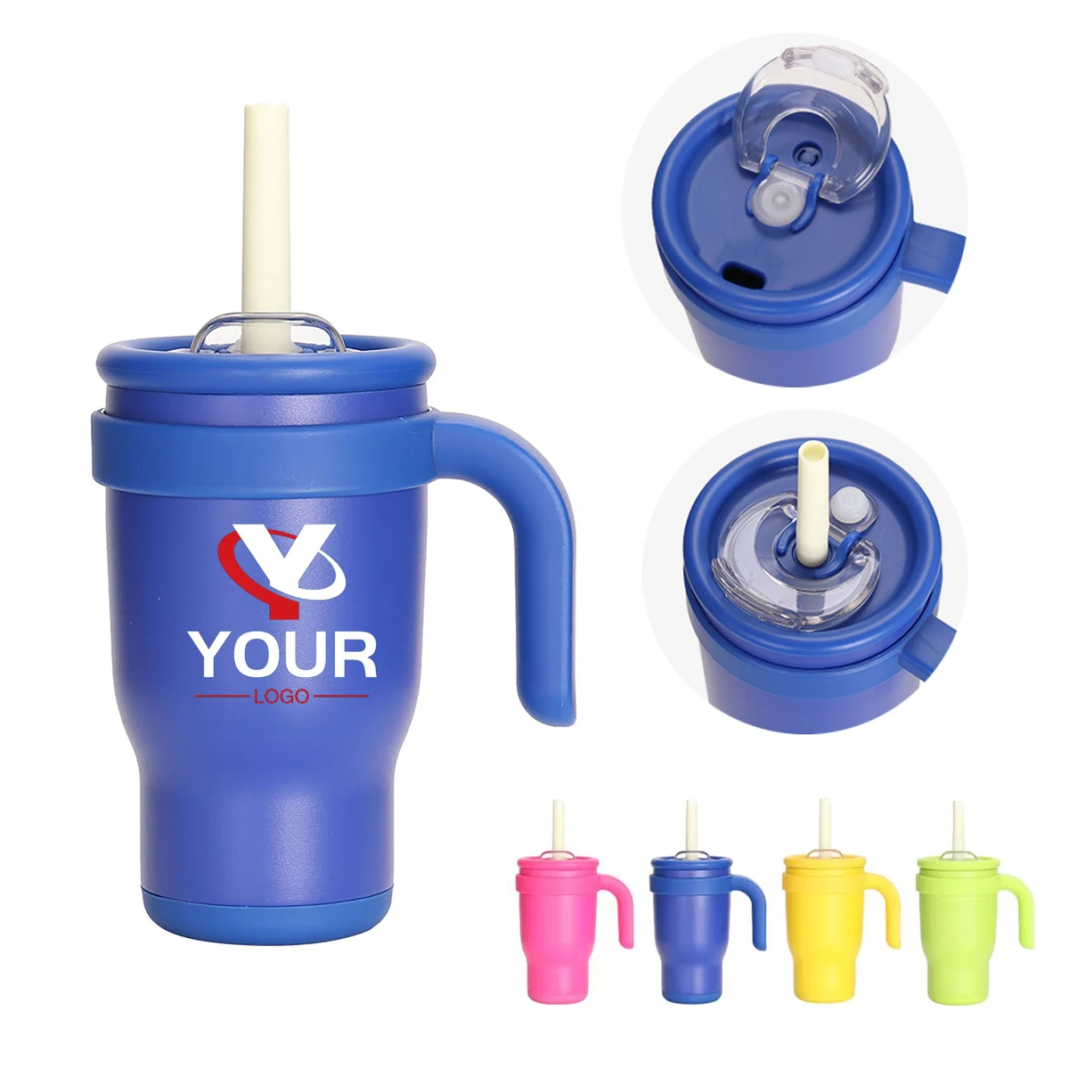 14oz Stainless Steel Insulated Straw Travel Mug for Kids 1