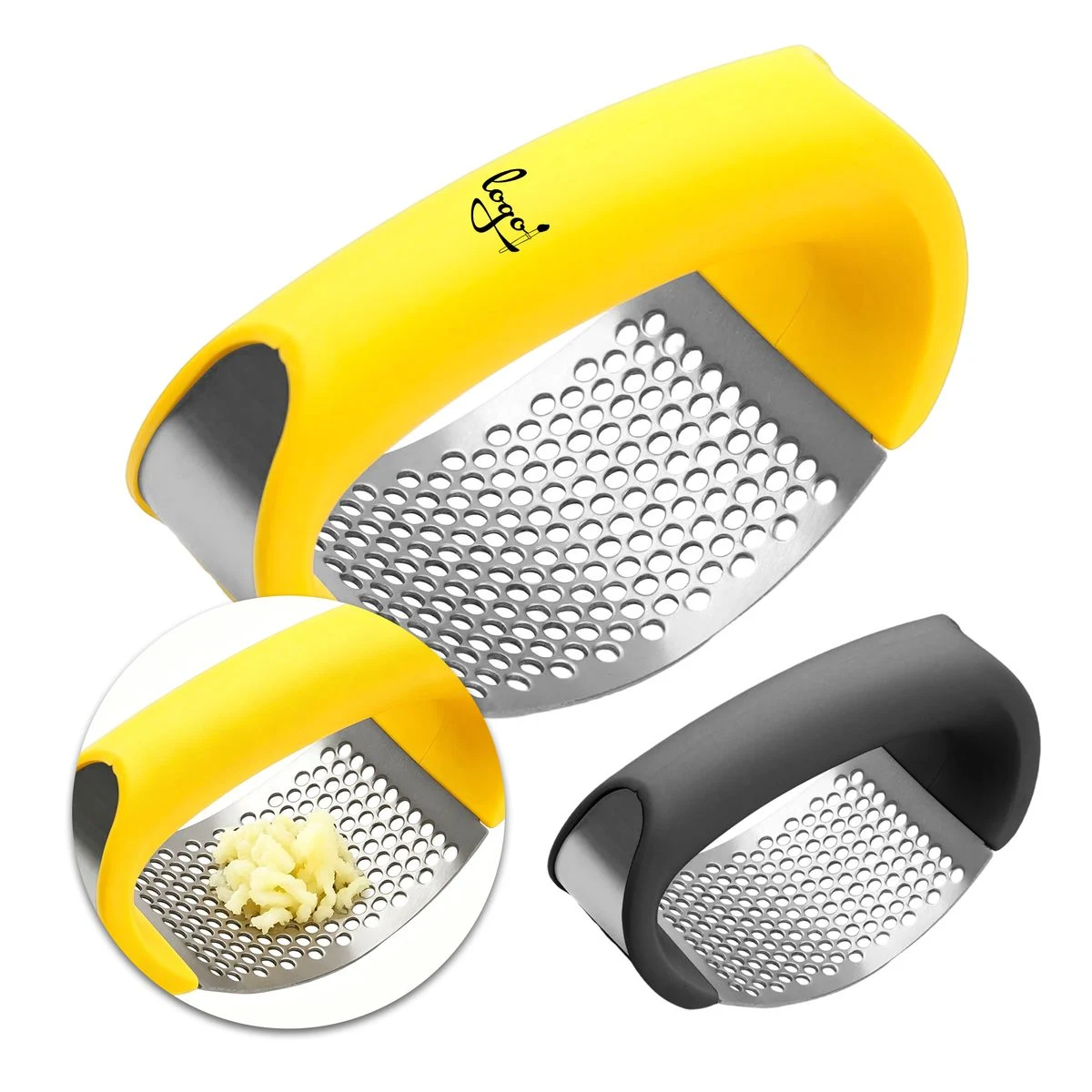Home & Kitchen Ring Shape Handheld Garlic Crusher 1