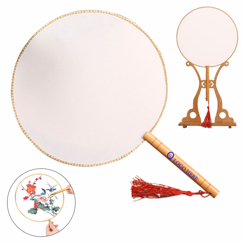 Round Blank Silk Fan