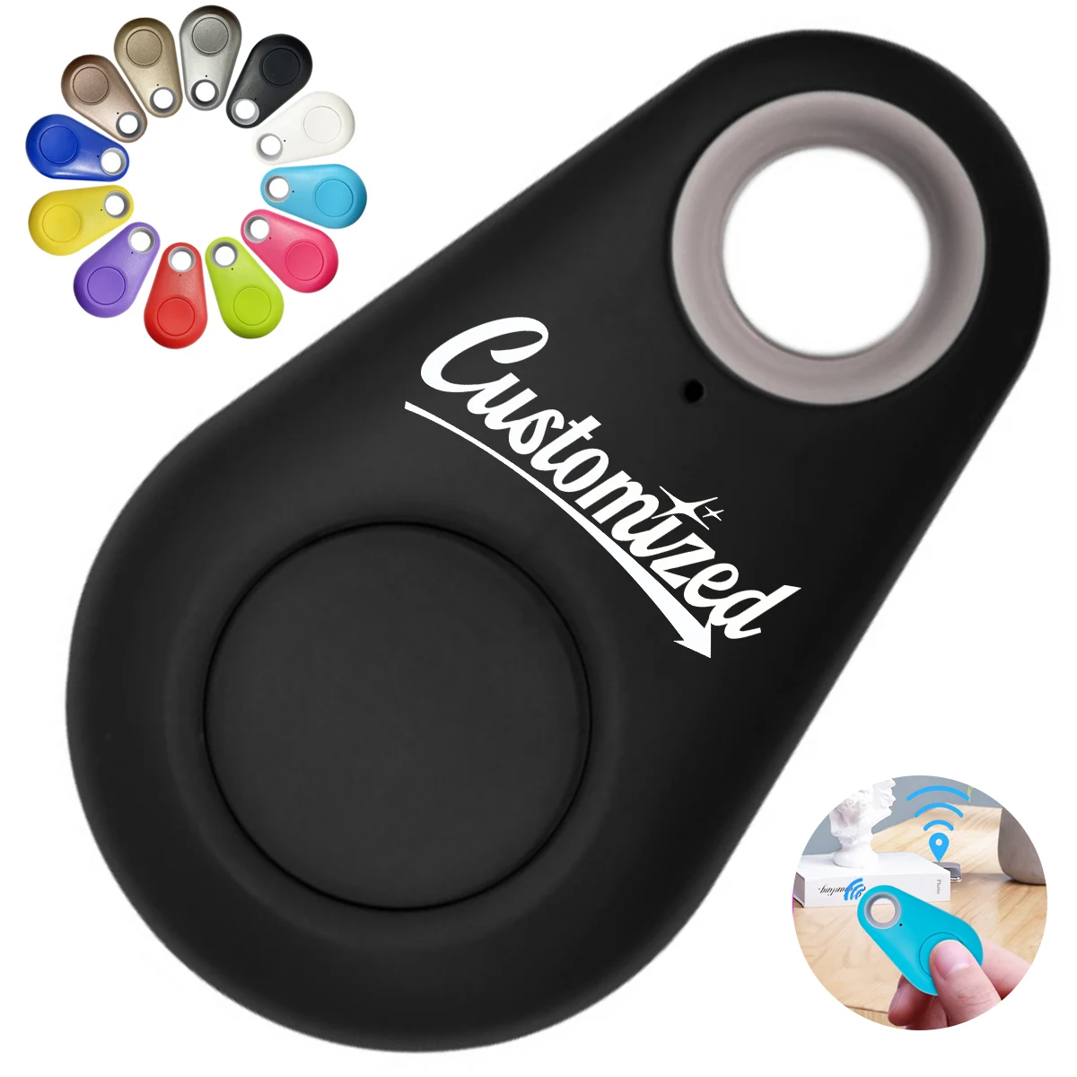 Bluetooth Smart Tracker Tag with Keychain Hole 1