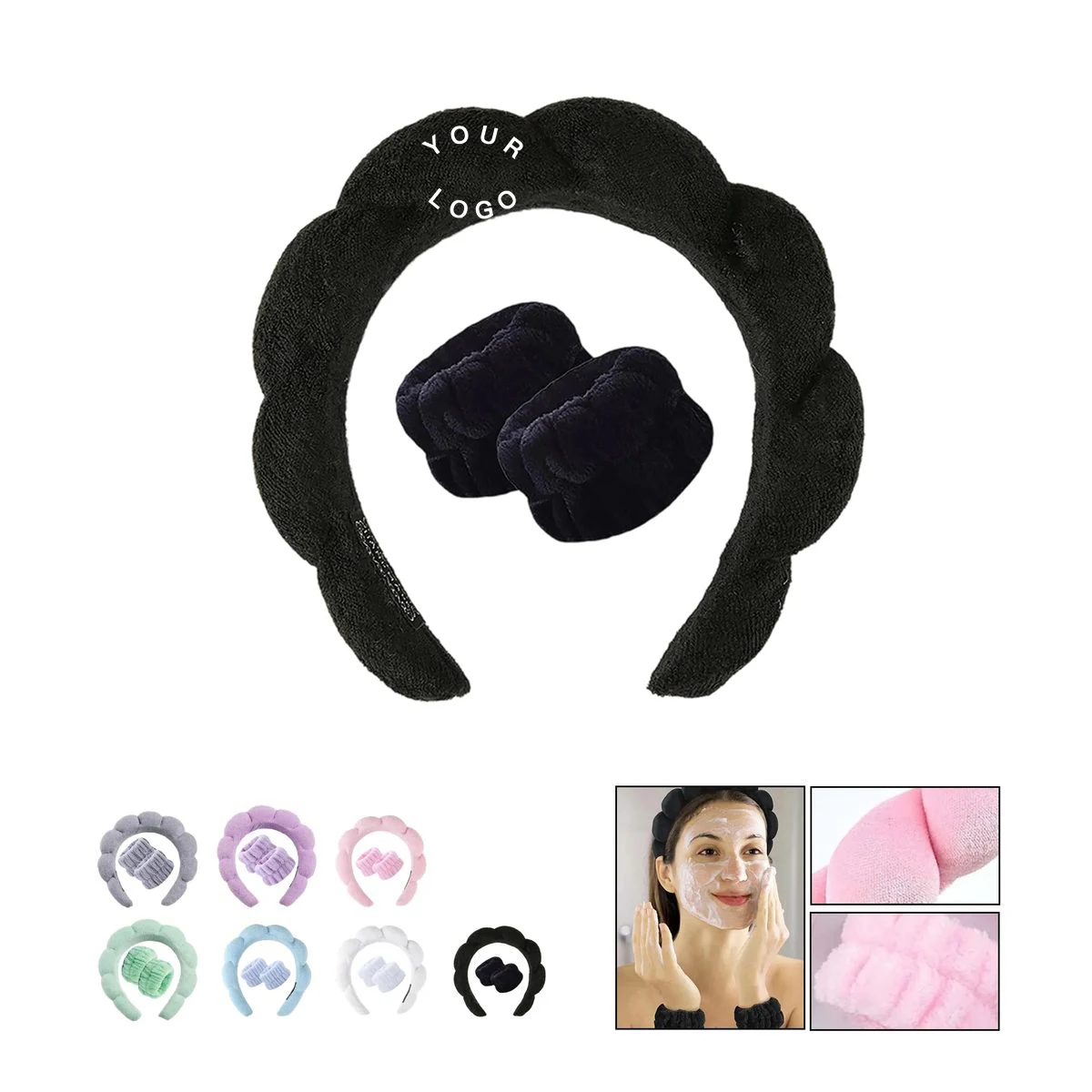 Absorbent Headband Set for Spa and Skincare 1