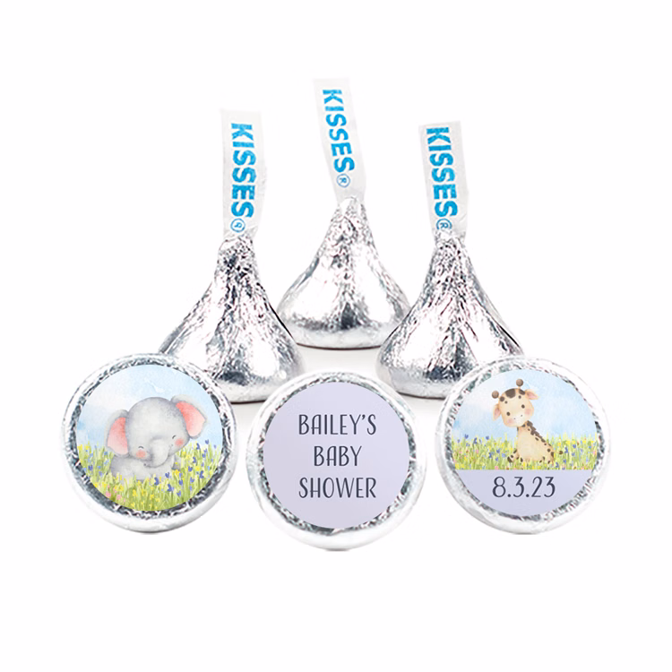 Baby Shower Animals Design - Hershey's Kisses w/ Full Color Label