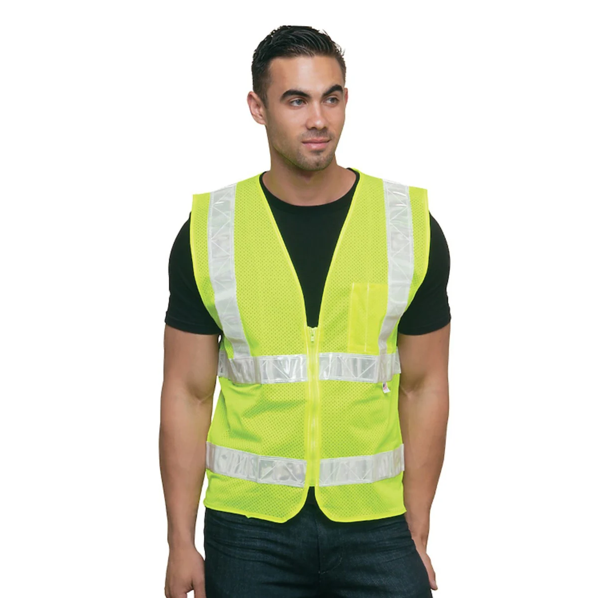 USA Made ANSI Class 2 Mesh Safety Vest with Pockets 1