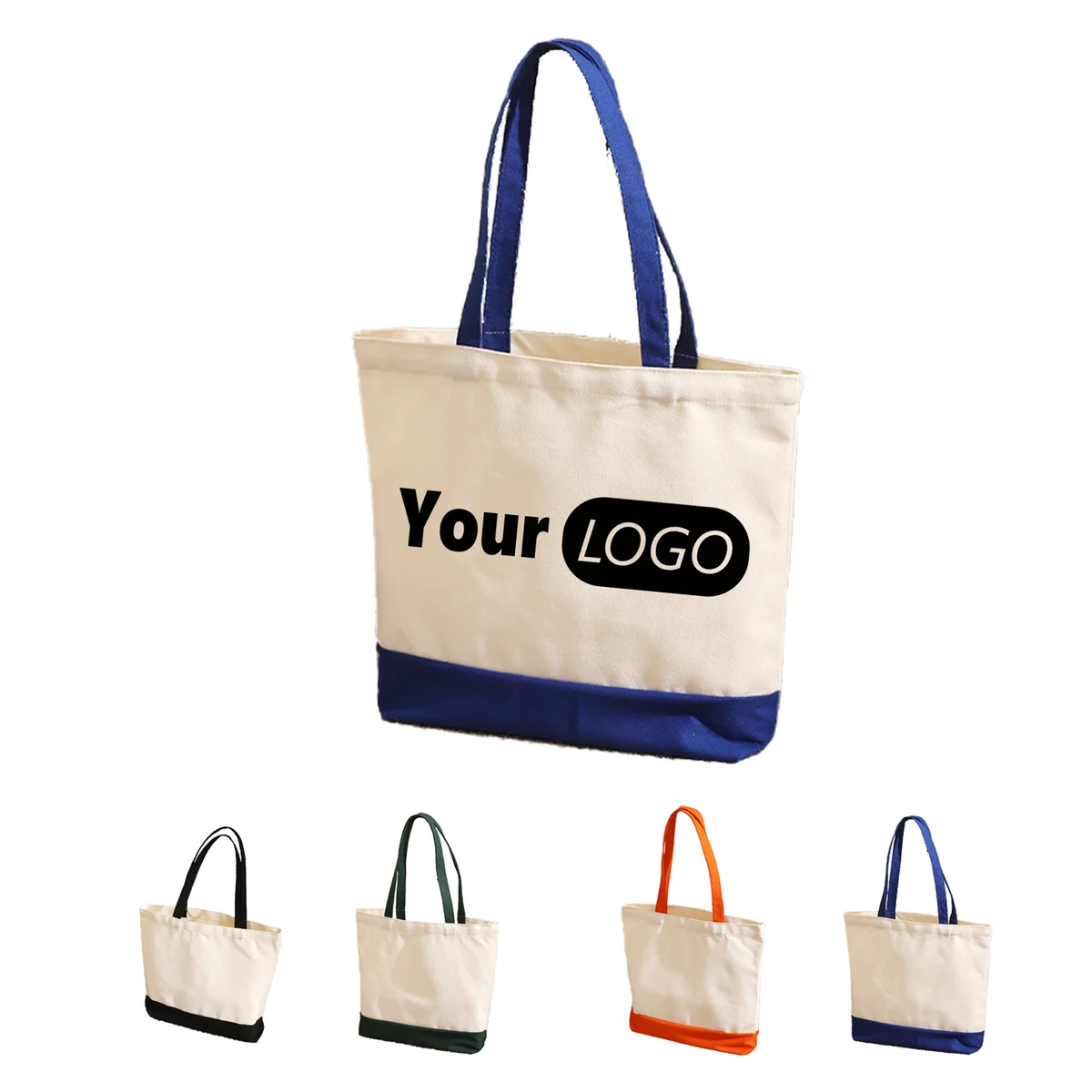 One-Shoulder Canvas Shopping Bag, custom tote bag with logo imprint 1