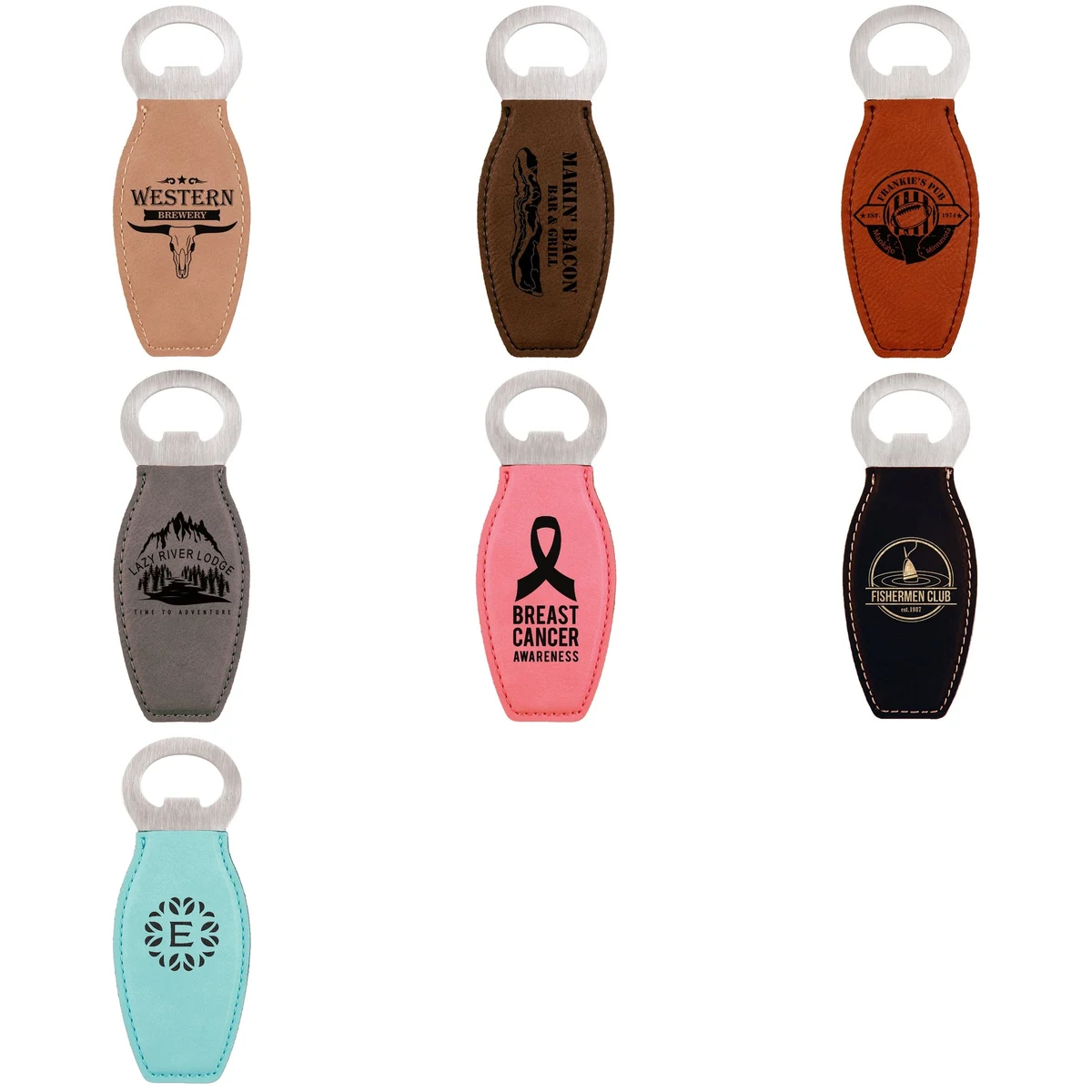 Leatherette Bottle Opener with Magnet 1