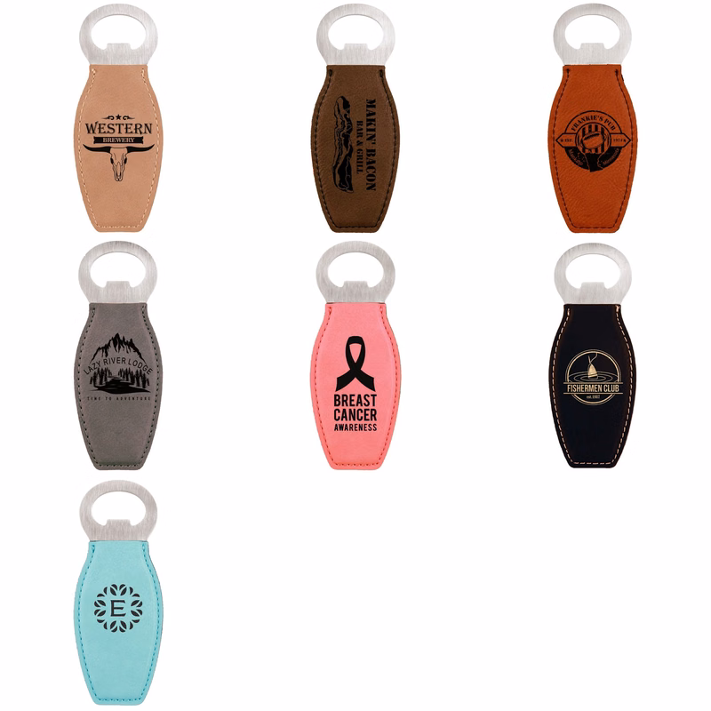 Leatherette Bottle Opener with Magnet