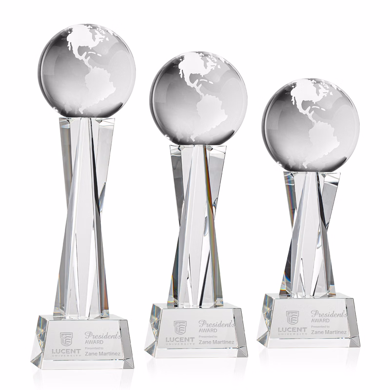 Globe Award on Grafton Base - Clear