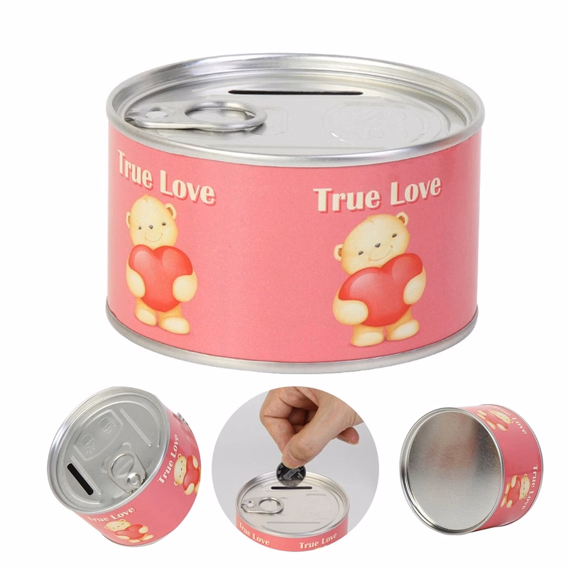 Coin Can With Slot And Removable Lid