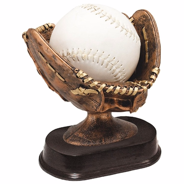6" Tall Softball Holder Resin Figure