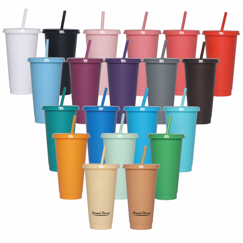 24 oz Tumbler With Straw And Lid