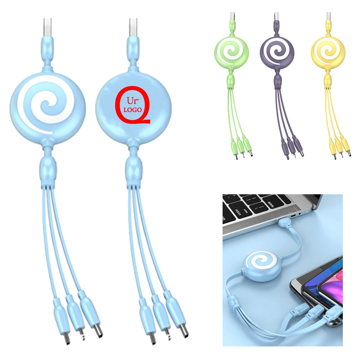 39.37 Inch Multi-Interface Retractable Charging Cable 1