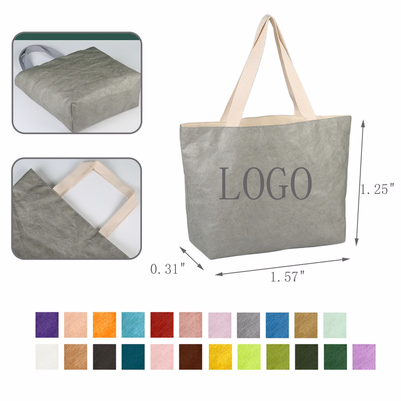 Reusable Canvas Lined DuPont Tote Bag