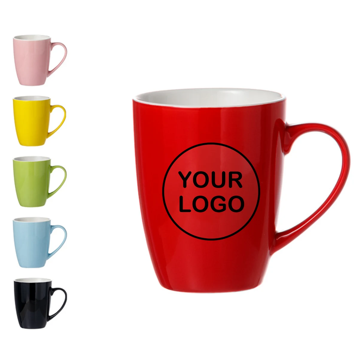11 Oz. Bright Drum Shaped Ceramic Mug 1