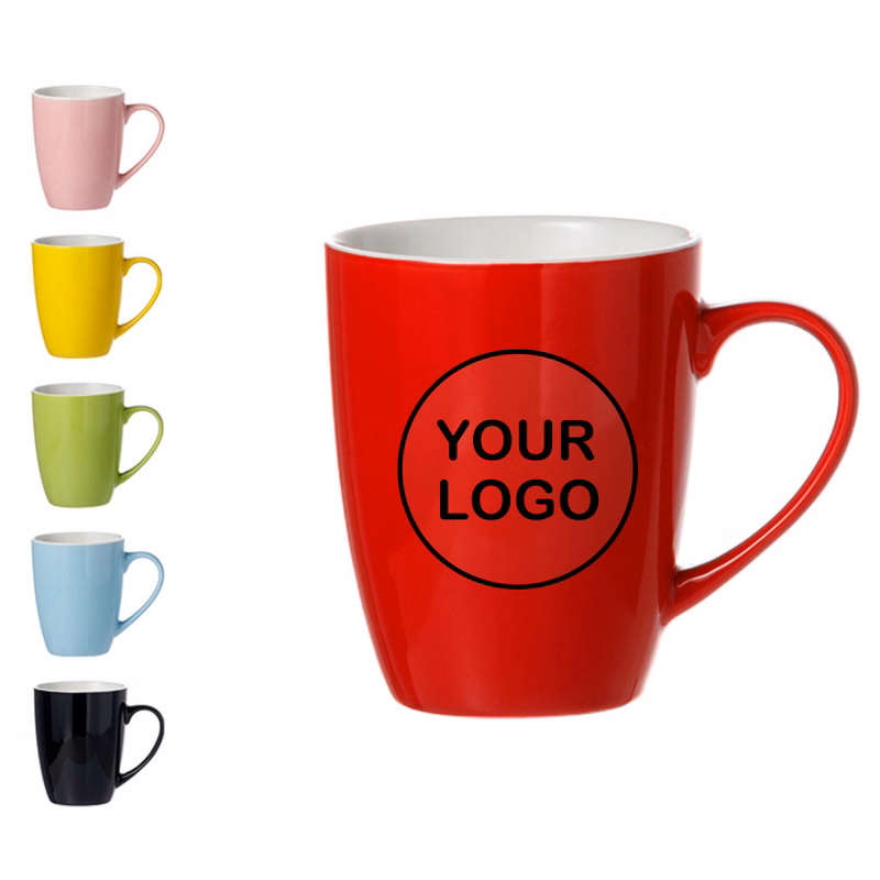 11 Oz. Bright Drum Shaped Ceramic Mug