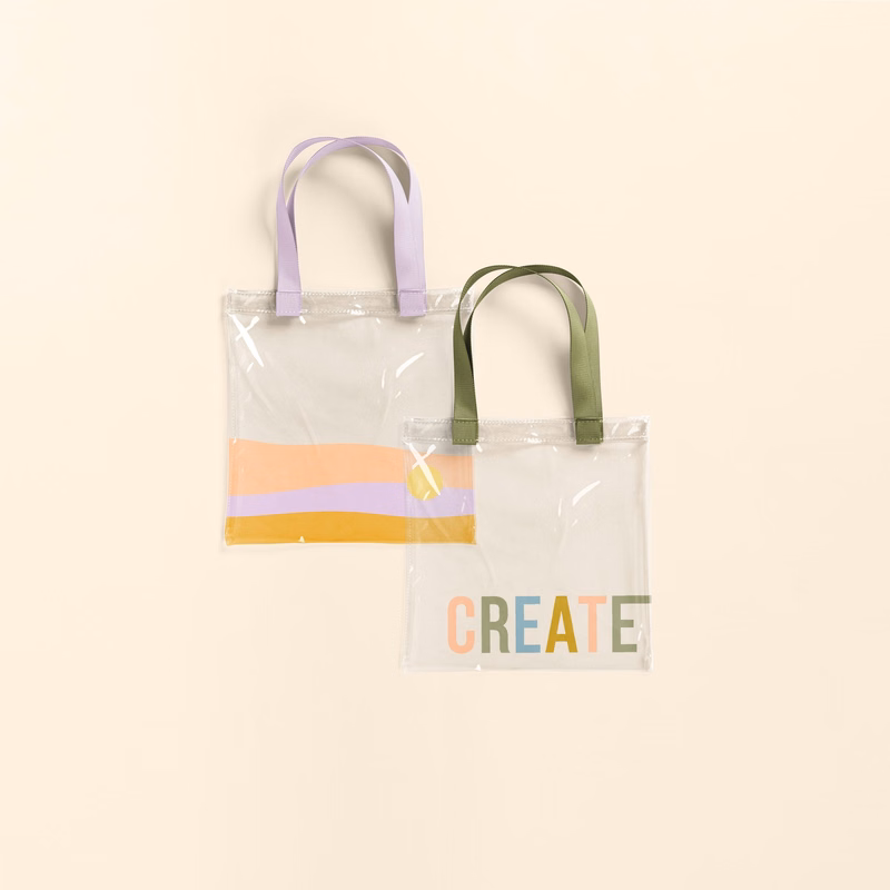 TEENY TINY TOTE - CLEAR VINYL
