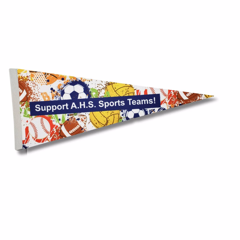9" x 24" Sublimated Standard Felt Pennant
